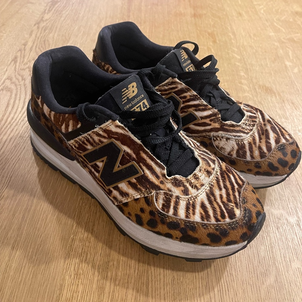 New Balance 574 Leopard Platform Sneaker